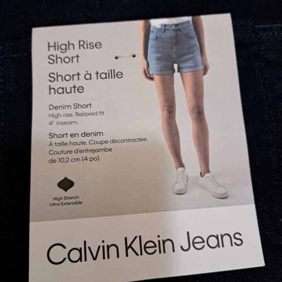 Calvin Klein Jeans Shorts Women's Size 31 Blue Denim High Rise Stretch Casual - Picture 10 of 14